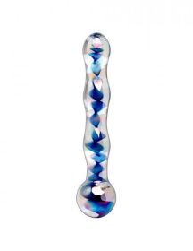 Icicles No 8 Clear Blue Glass Massager