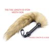 Leather Whip Handle Fox Tail Fur Fetish Ass Spanking Paddle Flogger BDSM Flirt Slave Erotic Sex Toys for Female Male Couples